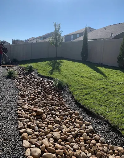 Residential landscape project completed in summer 2023 in Denver CO